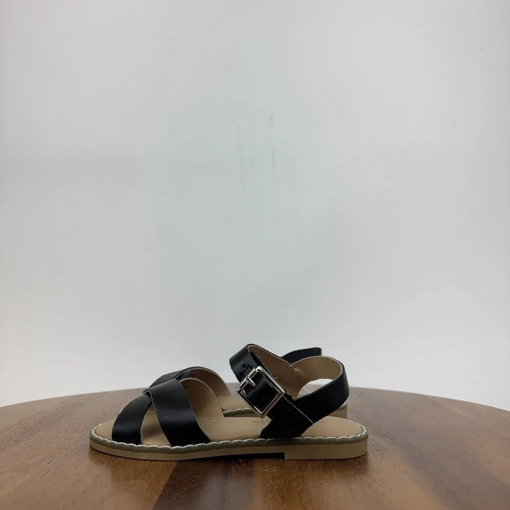 New NWOB Girls Little Kids‎ Tucker + Tate Tarya Black Strappy Sandals Size 9 C